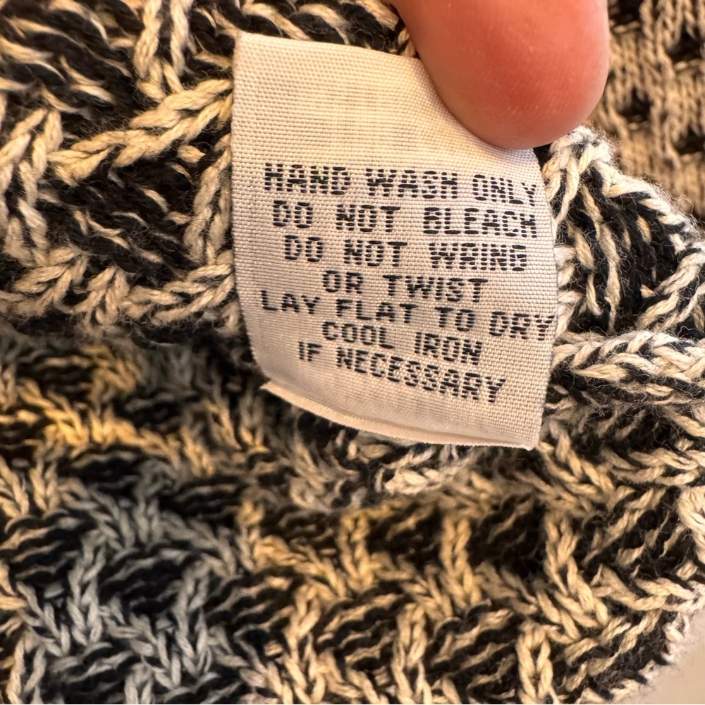 Habitat Cotton Black/White Button Sweater Size S - Picture 7 of 7